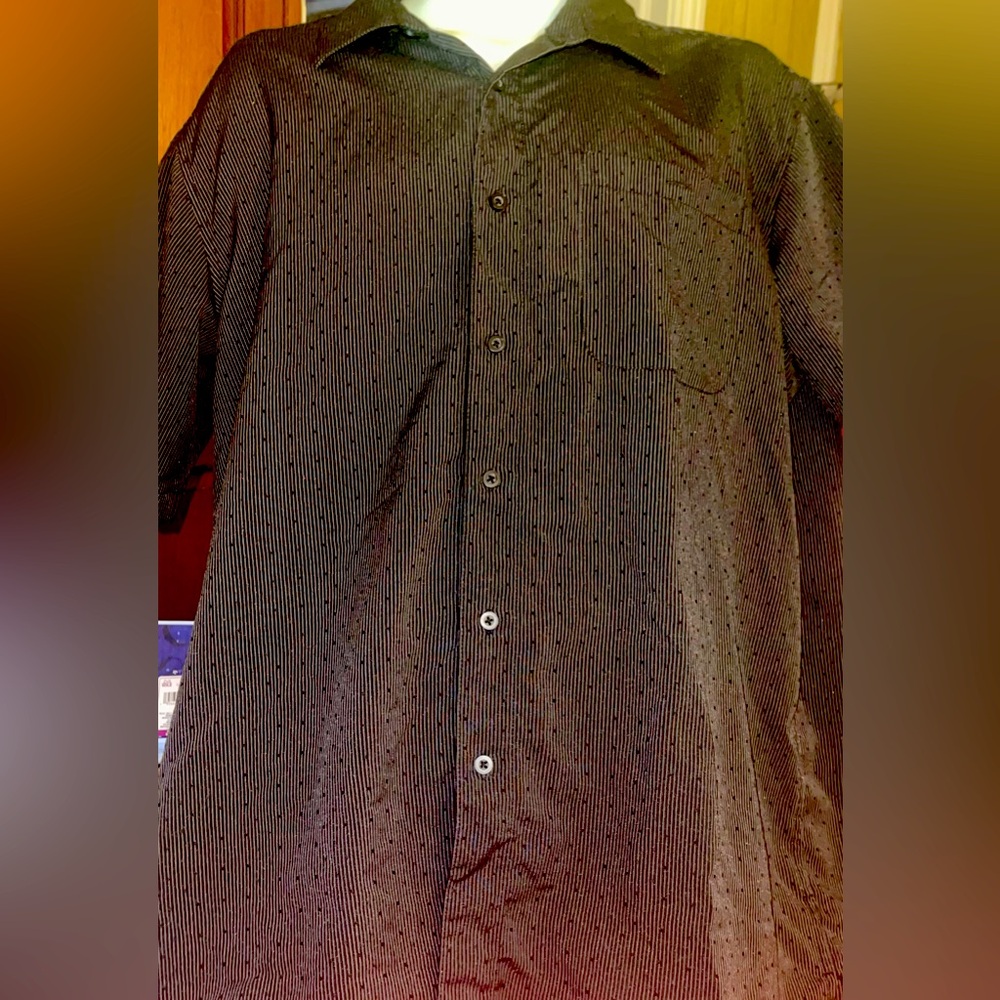 Men’s George Brand Black Short Sleeve Button Down Shirt. Size XL